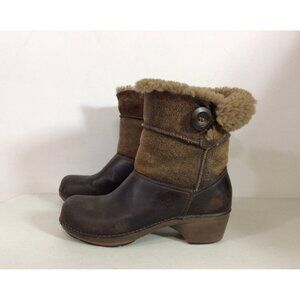 Dansko Leather Boots Shearling Lined Womens 8